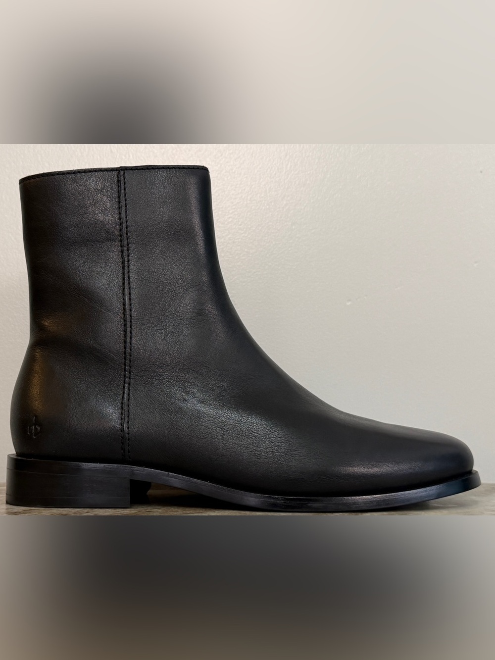 RAG & BONE BLACK LEATHER CHELSEA BOOTS SIDE ZIP 43 / 10 US $650 Anlkle